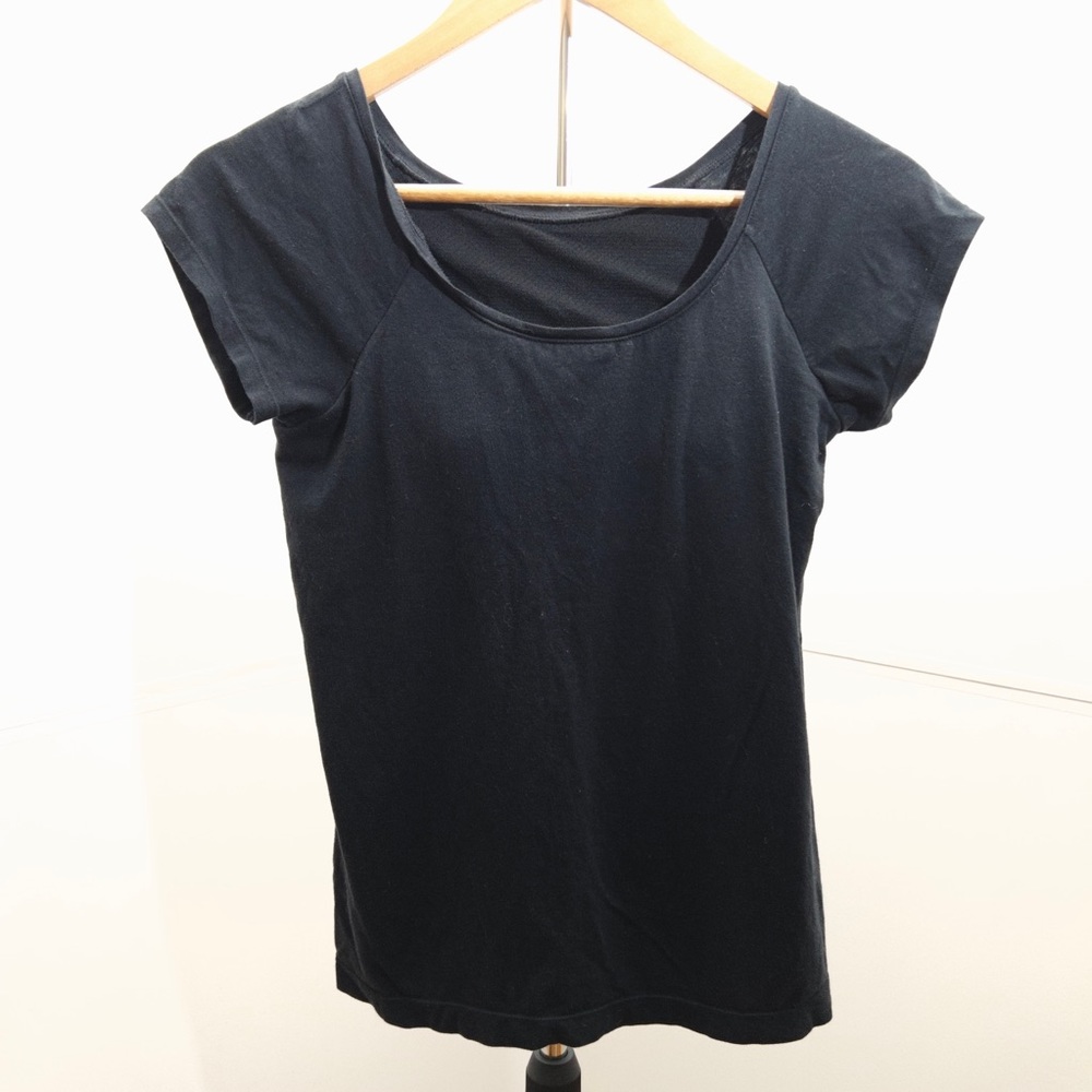 Black cotton T shirt